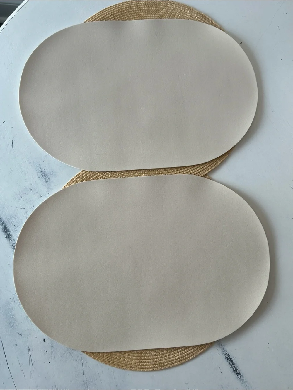 VTG Original 1970s Marimekko Vinyl-Covered Foam Placemats (4) Tulip Motif Color